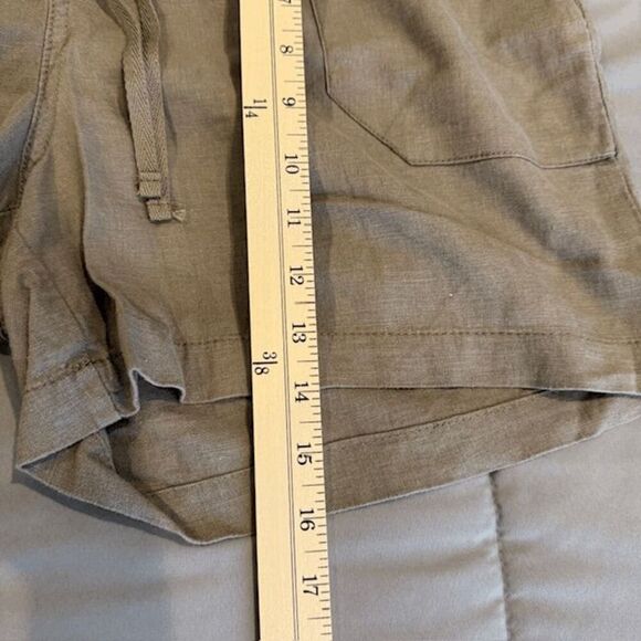 NWT EST. 1946 Linen Blend Shorts Light Brown Elastic Waist Pockets Size Medium - Picture 9 of 10